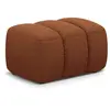 Maison Héritage - Pouf Kimi 1 Place brique - 75x55x40 cm OS