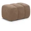 Maison Héritage - Pouf velours Kimi 1 Place beige foncé - 75x55x40 cm ...