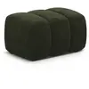 Maison Héritage - Pouf velours Kimi 1 Place vert - 75x55x40 cm OS