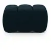 Maison Héritage - Pouf velours Kimi 1 Place pétrole profond - 75x55x40...
