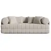 Canapé convertible 3 places en velours beige