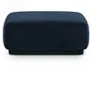 Maison Héritage - Pouf Velours Jane 1 Place Bleu Roi - 90x90x42 cm OS