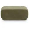 Maison Héritage - Pouf Velours Jane 1 Place Vert - 90x90x42 cm OS
