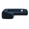 CXL by Christian Lacroix - Canapé d'angle en velours Lyna 5 Places ble...