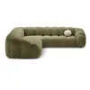 CXL by Christian Lacroix - Canapé d'angle en velours Lyna 5 Places ver...