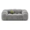 CXL by Christian Lacroix - Canapé Velours Lyna 2 Places gris - 180x114...