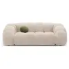 CXL by Christian Lacroix - Canapé Velours Lyna 3 Places beige - 212x11...