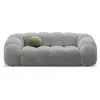 CXL by Christian Lacroix - Canapé Velours Lyna 3 Places gris - 212x114...