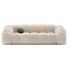 CXL by Christian Lacroix - Canapé Velours Lyna 4 Places beige - 245x11...