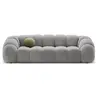 CXL by Christian Lacroix - Canapé Velours Lyna 4 Places gris - 245x114...