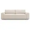 Canapé convertible avec coffre de rangement 3 places en bouclé beige
