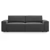 Canapé convertible avec coffre de rangement 3 places en velours gris