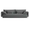 Canapé 4 places en tissu structurel gris foncé