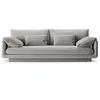 Canapé 3 places en tissu structurel gris clair
