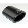 Ulter Sport Embout d'échappement - Ovale 95x65mm Incliné - Longueur 120mm - Montage 40-55mm - Inoxydable Noir