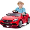 SUN BABY Voiture électrique pour enfant Mercedes BENZ SLC300 Cabrio Rouge
