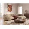 Canapé d'angle convertible avance-recule électrique LOVELY tissu lisse...