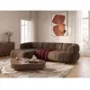 Canapé d'angle convertible avance-recule électrique LOVELY tissu lisse...