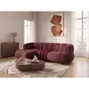 Canapé d'angle convertible avance-recule électrique LOVELY tissu lisse...