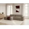 Canapé d'angle convertible avance-recule électrique ABEL tissu chiné t...