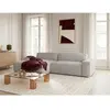 Canapé d'angle convertible avance-recule électrique ABEL tissu chiné g...