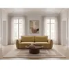 Canapé droit convertible 3 places ESMEE tissu chenille jaune BOBOCHIC