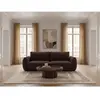 Canapé droit convertible 3 places ESMEE tissu chenille violet BOBOCHIC