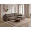 Canapé d'angle convertible réversible ESMEE tissu chenille taupe  réve...