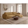 Canapé d'angle convertible réversible ESMEE tissu chenille jaune  réve...