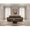 Canapé droit convertible 3 places ESMEE tissu chenille taupe BOBOCHIC