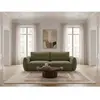 Canapé droit convertible 3 places ESMEE tissu chenille vert BOBOCHIC