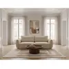 Canapé droit convertible 3 places ESMEE tissu chenille beige BOBOCHIC