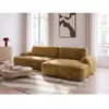 BOBOCHIC Canapé d'angle convertible CELESTE tissu lisse jaune  angle d...