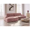 BOBOCHIC Canapé d'angle convertible CELESTE tissu lisse rose  angle ga...