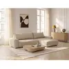 Canapé d'angle réversible convertible HONORE tissu chenille beige   BO...