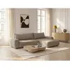 Canapé d'angle réversible convertible HONORE tissu chenille taupe   BO...
