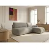 Canapé d'angle convertible TANGO tissu bouclette gris  angle droit BOB...