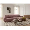 Canapé d'angle convertible avance-recule électrique RUBY tissu chenill...