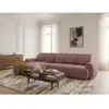 Canapé d'angle convertible avance-recule électrique RUBY tissu chenill...