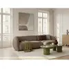 Canapé d'angle convertible avance-recule électrique HALO tissu lisse t...