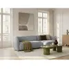 Canapé d'angle convertible avance-recule électrique HALO tissu lisse g...