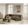 Canapé d'angle convertible avance-recule électrique HALO tissu lisse t...