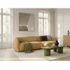 Canapé d'angle convertible avance-recule électrique HALO tissu lisse j...