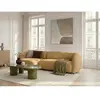 Canapé d'angle convertible avance-recule électrique HALO tissu lisse j...
