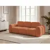 Canapé droit convertible coffre 3 places MONTAIGNE tissu bouclette ora...