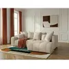 Canapé d'angle L convertible coffre ROXELANE tissu chiné beige  angle ...