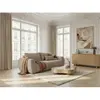 Canapé droit convertible ouverture express 3 places FUJI tissu bouclet...