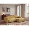 Canapé d'angle fixe NESTY tissu chiné jaune   BOBOCHIC 3 places