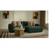 Canapé d'angle compact convertible coffre LUCIEN gros côtelé doux vert...