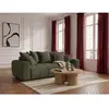 Canapé 3 places convertible ROXELANE tissu chiné vert   BOBOCHIC